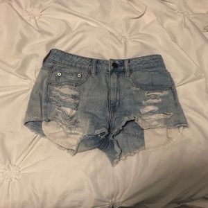 American Eagle Light Blue Denim Shorts